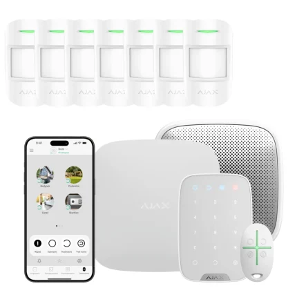 Bezprzewodowy zestaw alarmowy AJAX Baseline White 7xMotionProtect