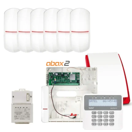 Bezprzewodowy zestaw alarmowy Satel Perfecta 64M ABAX2 Slim Line 6xPIR