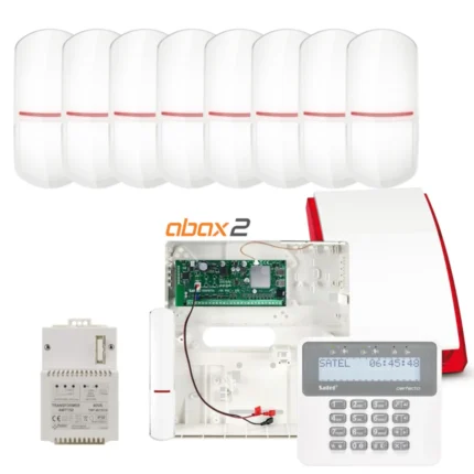 Bezprzewodowy zestaw alarmowy Satel Perfecta 64M ABAX2 Slim Line 8xPIR
